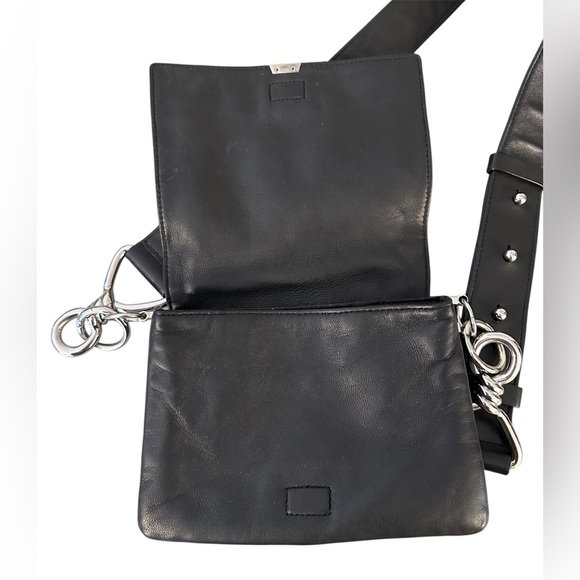 All Saints Women’s Black Leather Crossbody Bag Shoulder bag purse - Picture 4 of 9